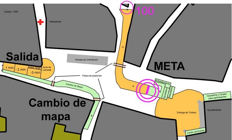 mapa no qual vai encontrar assinalado de novo o percurso marcado até ao triángulo de partida, que será o mesmo que no mapa anterior. MEDIA DISTANCIA 24-01-2016 ------ 1ª Partida 10:00 h.