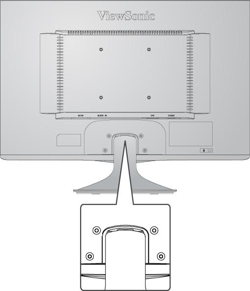 Instalação da Montagem em Parede (opcional) Para utilização apenas com suportes para montagem na parede e com certificação UL Para obter um kit de montagem de parede ou suporte de ajustamento de