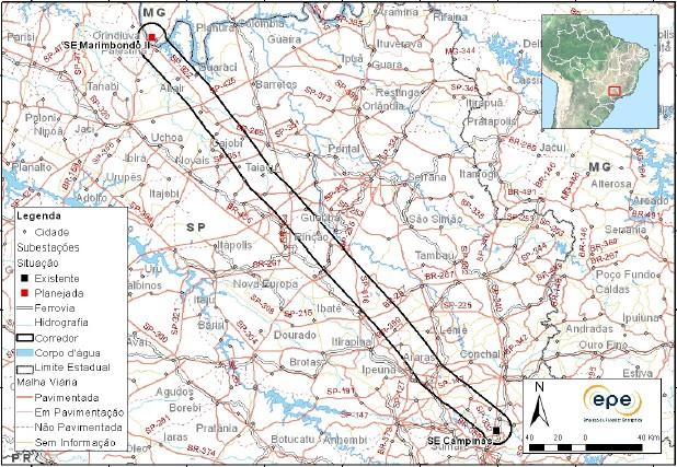 Mapa base do corredor