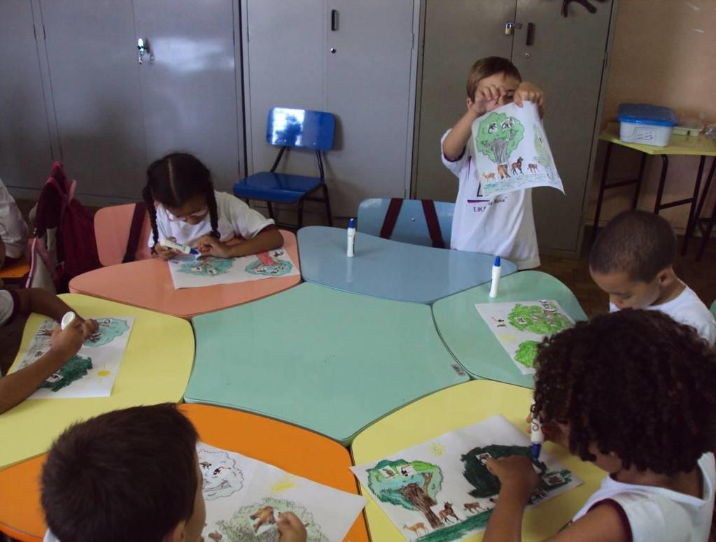 5. RESULTADOS O projeto foi desenvolvido entre os meses de março a novembro de 2012, uma vez por semana, atendendo 05 Escolas Municipais de Educação Infantil de período integral de Porto Ferreira com