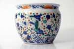 440 :: Vaso porcelana da China, decoração a verde "Celadon", pequenos defeitos. Dim.