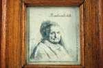 615 :: "Rembrandt 1628" litografia sobre papel, séc. XX, pequenos defeitos. Dim.