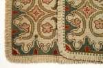 976 :: Par de tapetes Arraiolos, fio de lã, decoração policromada "Flores", portugueses,