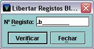 9 DESBLOQUEAR REGISTOS O sistema pode bloquear registos em determinadas circunstâncias: quando estão a ser usados/alterados por outro utilizador, quando há problemas no terminal de