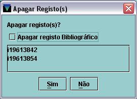 cursor, ou assinalar as respectivas caixas na coluna da numeração, e premir APAGAR.