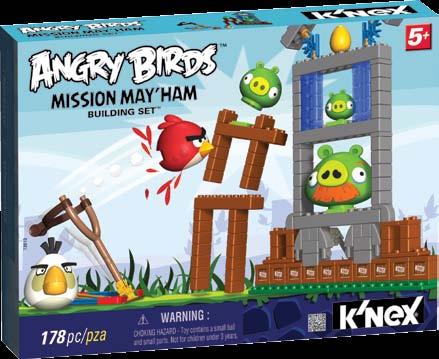 (ES) K NEX y Building Worlds Kids Love son marcas registradas de K NEX Limited Partnership Group. El producto y los colores pueden variar. Angry Birds is a trademark of Rovio Entertainment Ltd.