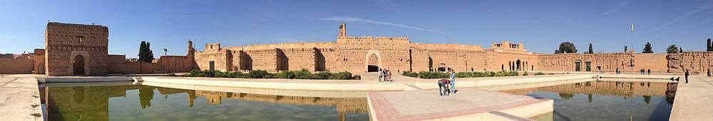 Marrakech Palácio Badii Já foi um dos palácios mais faustosos do mundo, com paredes e tetos incrustados com ouro.