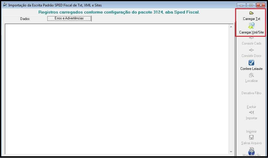 Para os usuários que irão importar as notas fiscais, seja por arquivo texto, arquivo XML ou direto do site da Receita Federal, o pacote a ser utilizado é o 3704.