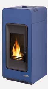 Exclusive design small size design Idro stove, with front and body paint available in various colours.