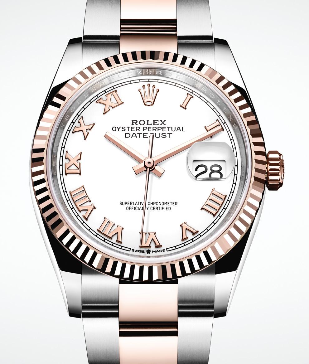 OYSTER PERPETUAL O CALIBRE PERPETUAL 3235 Os novos Datejust 36 são equipados com o calibre 3235, mecanismo mecânico de nova geração, inteiramente desenvolvido e manufaturado pela Rolex.