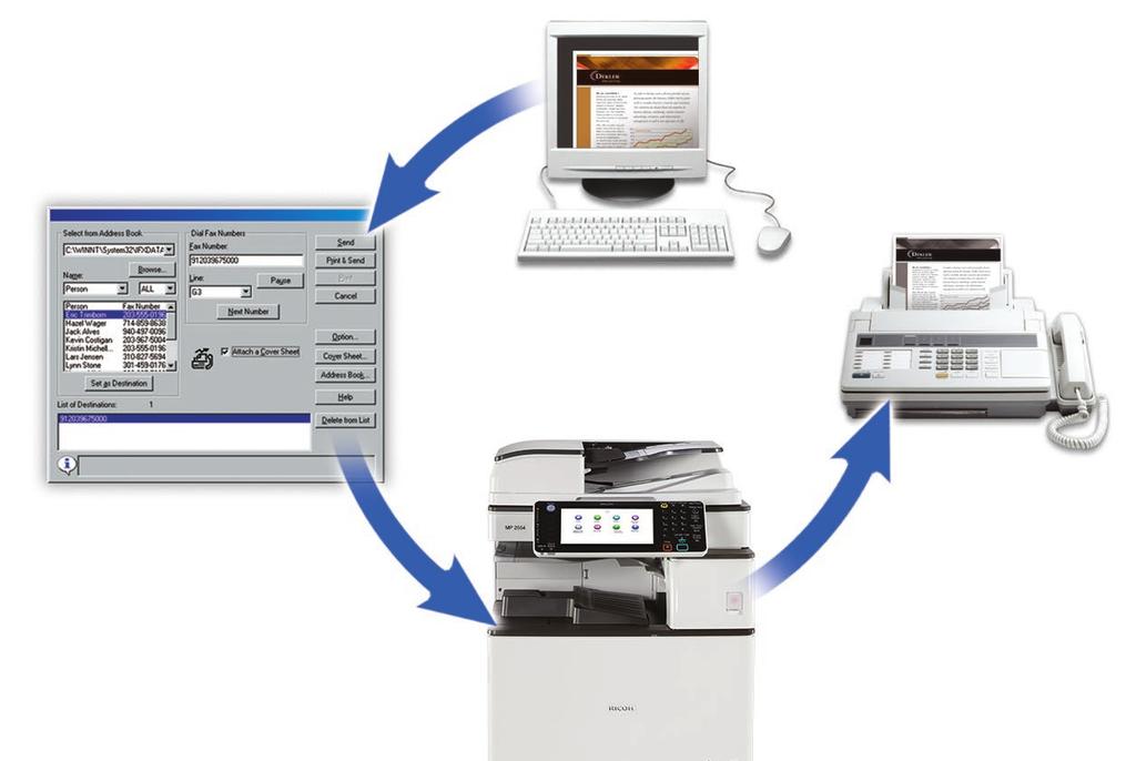 Com a digitalização OCR embutida opcional, os usuários podem criar arquivos PDF editáveis, para indexação e recuperação avançadas de seus documentos digitalizados.