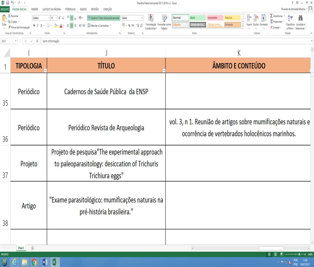 Título: título original do documento. Quando não houver, é possível atribuir um, que deverá ser posto entre colchetes.