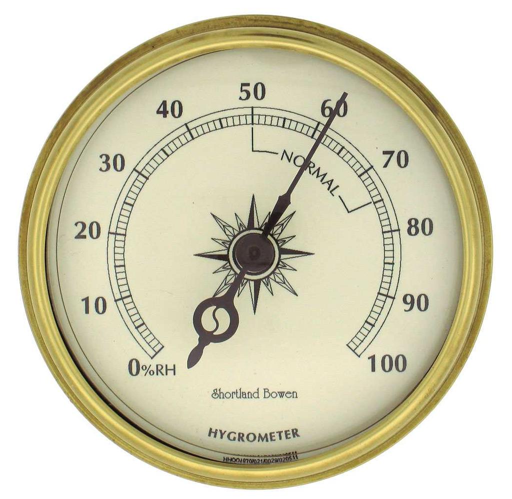 Higrômetro Os higrógrafos são instrumentos que registram a umidade relativa do ar.