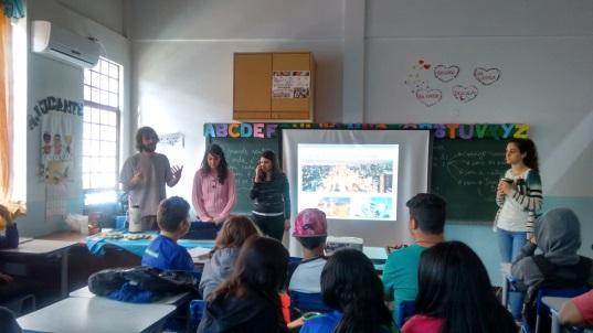 INTERNACIONALIZAÇÃO: o compartilhamento de conhecimento e cultura No segundo semestre do desenvolvimento da pesquisa, houve a participação de alunos intercambistas vindos da Argentina; Nos encontros