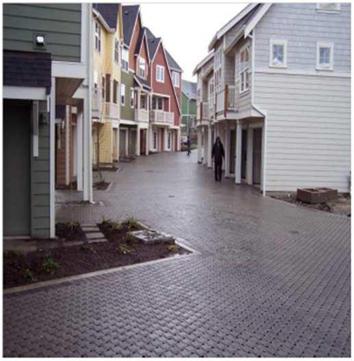Figura 2: exemplo de pavimento permeável com bloco intertravado Telhados verdes Telhados Verdes ou Cobertura Verde Leve (CVL) são uma medida