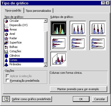 MUDAR UM GRÁFICO EXISTENTE Para mudar o