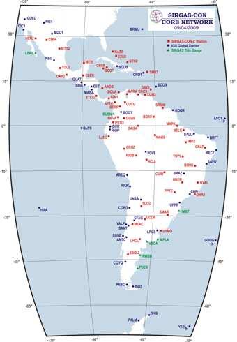 2. Rede de Estações GNSS/GPS Contínuas SIRGAS-CON 2.