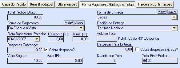 25 Venda - Gerenciamento de Vendas, Estoque, Clientes e Financeiro Pedido Rapido: Valor Seguro: Informar aqui o custo de