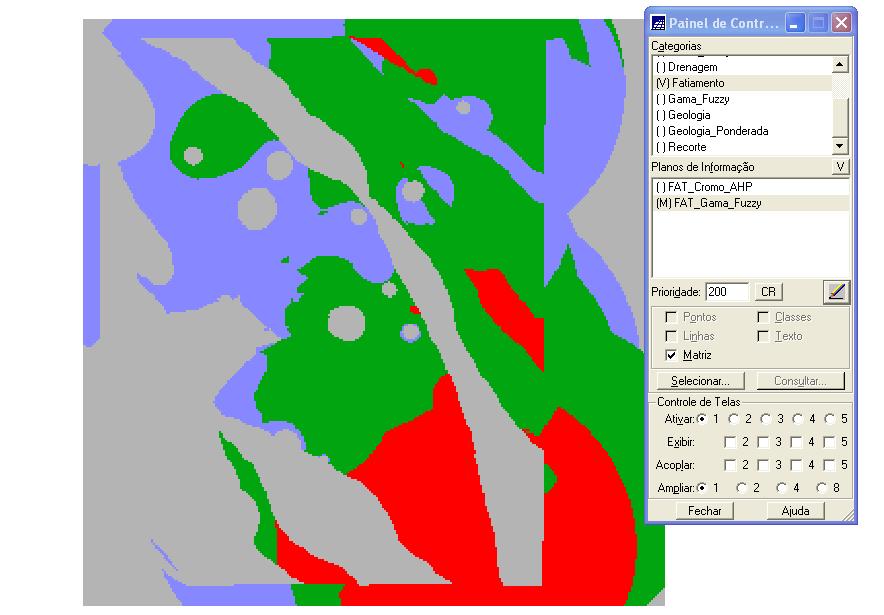 Figura 3. Fatiamento Gama_Fuzzy. Figura 4. Fatiamento Cromo_AHP.