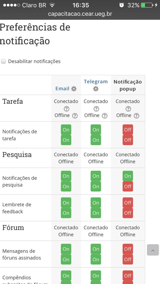 07 Retorne para a janela do Moodle. 08 Clique no botão Salvar mudanças.