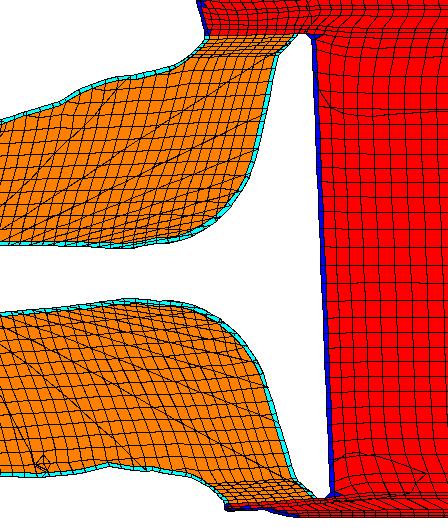 , 2.13b, 2.13c e 2.14, que são as equações RANS apresentadas no item 2.3.1 da revisão bibliográfica, acopladas às equações do modelo de turbulência escolhido e à equação de estado do gás ideal para o ar.