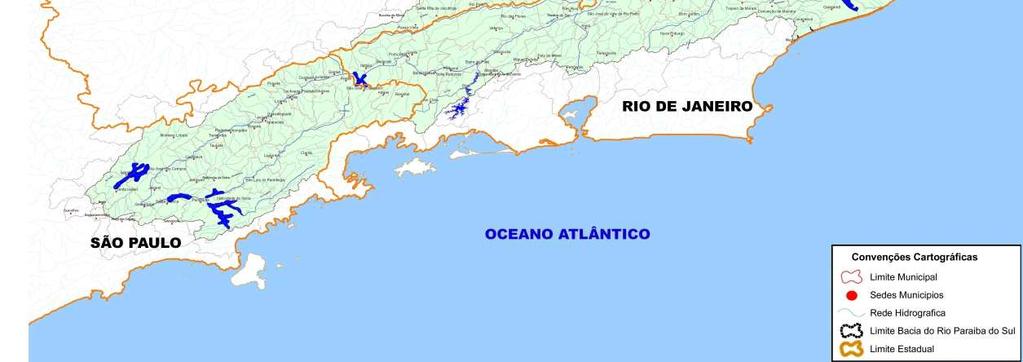 Até desaguar no Oceano Atlântico, no norte fluminense, na praia de Atafona, no município de São João da Barra, o rio percorre aproximadamente 1.150km.