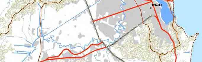 3 Localização das Estações de medição do Nível da água e chuva Instaladas no Município de Itajaí 2) Nível da água para Operação das Comportas Quando a vazão de enchente no Mirim Antigo ultrapassar a