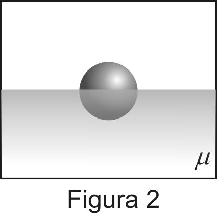 EA CFOAV/CFOINT/CFOINF 03 PROVAS DE MATEMÁTICA LÍNGUA PORTUGUESA FÍSICA LÍNGUA INGLESA VERSÃO A 45 - Uma esfera homogênea, rígida, de densidade µ e de volume V se encontra apoiada e em equilíbrio na