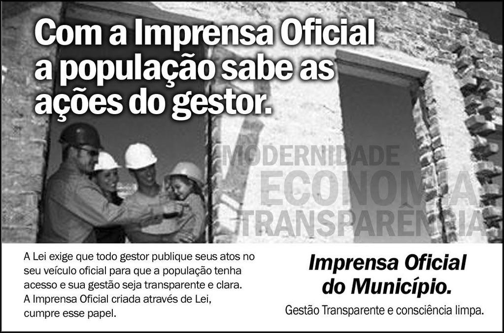 Nova Viçosa Quarta-feira 5 - Ano IX - Nº 1193 Gabinete do Prefeito Municipal de Nova Viçosa, Estado