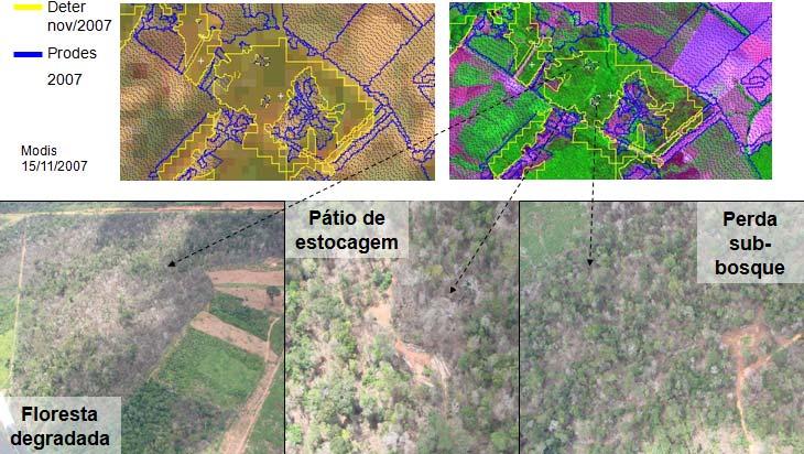 Coordenadas: S 12,43º; W 54,2º DESCRIÇÃO PONTO 175 Classificação: Degradação l - Intensidade Alta solo exposto abertura de estrada/ solo exposto solo exposto solo