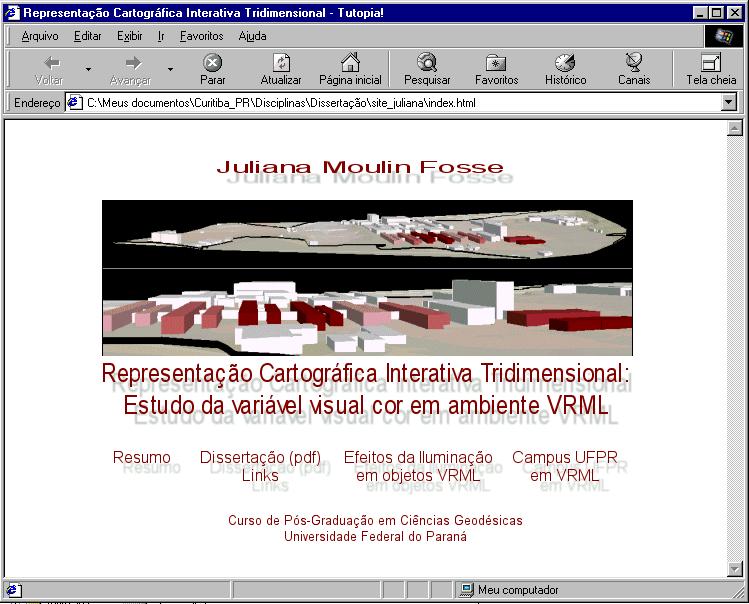 Este site permite ao usuário visualizar e navegar nos modelos gerados, explorando as informações tridimensionais modeladas e a aplicação da variável visual cor (tom,