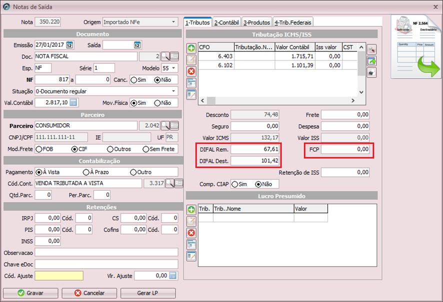 Após realizados todos os processos citados acima, o sistema encaminhará estas informações para o SPED ICMS/IPI.