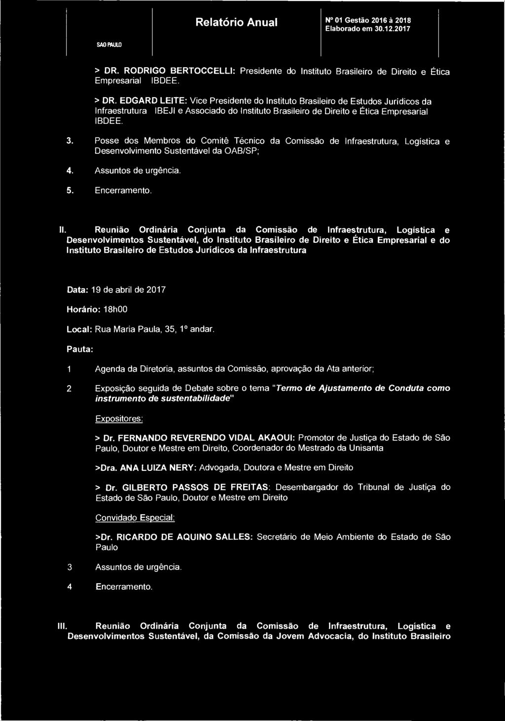 CAI Sit0 PAULO Relatório Anual N01 Gestão 2016à 2018 > DR.