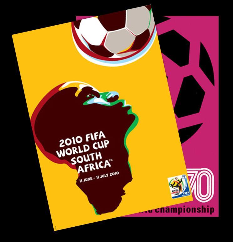 CARTAZES DO MUNDO DA COPA Serão criadas por artistas convidados ilustrações especiais para cada ano de Copa do Mundo, cada uma representando as Copas