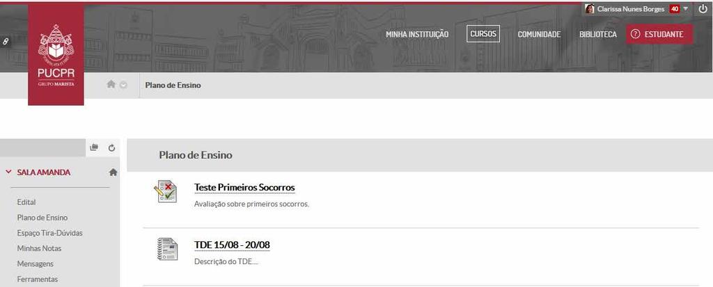 3 Os testes podem conter perguntas objetivas ou dissertativas. Sua configuração é variada, dependendo do objetivo estabelecido pelo docente, bem como das opções escolhidas por ele.