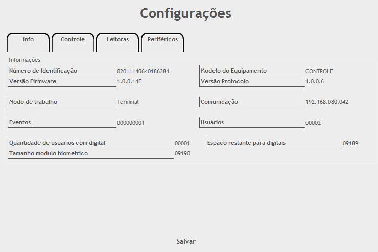 cadastradas. 3. CONFIGURAÇÕES 3. CONFIGURAÇOES 3.1.