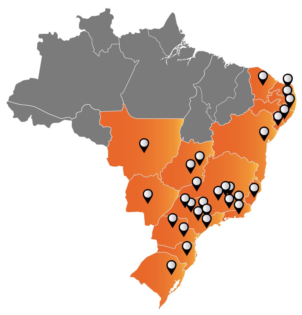 ATUAÇÃO Sede em Belo Horizonte e Escritórios em São Paulo, Rio de Janeiro, Campo Grande, Curitiba e Salvador; Canais Eletrônicos (Loja Virtual); Correspondentes Bancários, Consultores Internos e