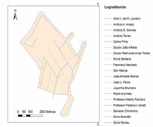 A carta geográfica da cidade de Viçosa, contendo malha viária, malha hidrográfica, e curvas de nível, foi adquirida junto ao website oficial do IBGE (Instituto Brasileiro de Geografia e Estatística)