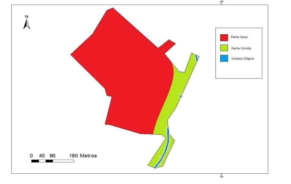 FIGURA 3. Mapa com zoneamento aproximado por tipo de vegetação. FIGURA 4. Mapa com zoneamento aproximado por hidrografia.