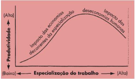 A especialização pode dar-se em dois sentidos: vertical e horizontal.