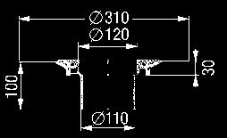 Extensão feita de PP, com flange de compressão, Ø 246 mm 27 198 Secção de extensão produzida em ABS com contra flange, Ø 310 mm 27 199 Multistop para retenção de odores, espuma, roedores e insetos.