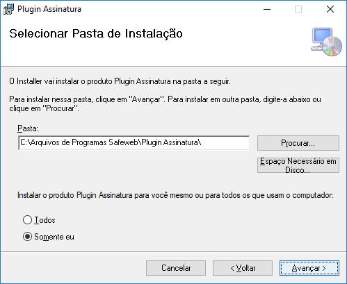 Mantenha as configurações conforme são