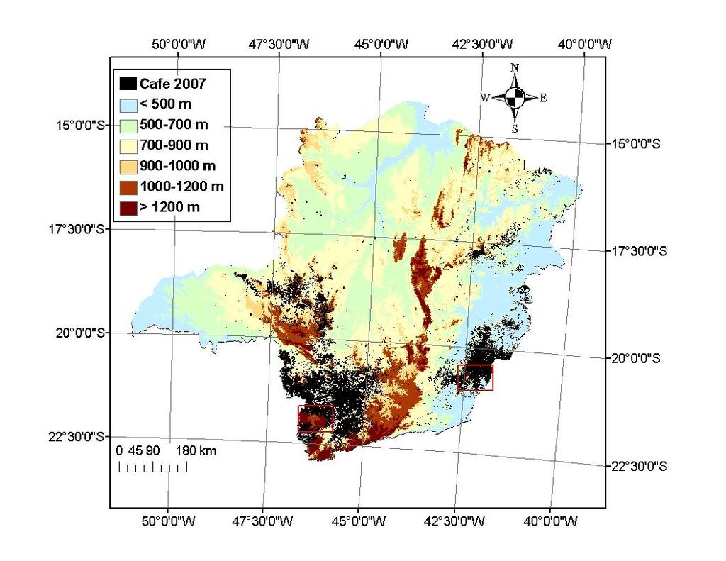 Diagnóstico físico-ambiental da cafeicultura.