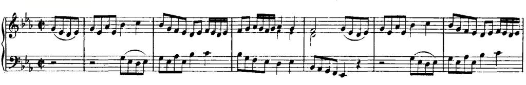 7 16 - De qual período a passagem musical a seguir é característica?