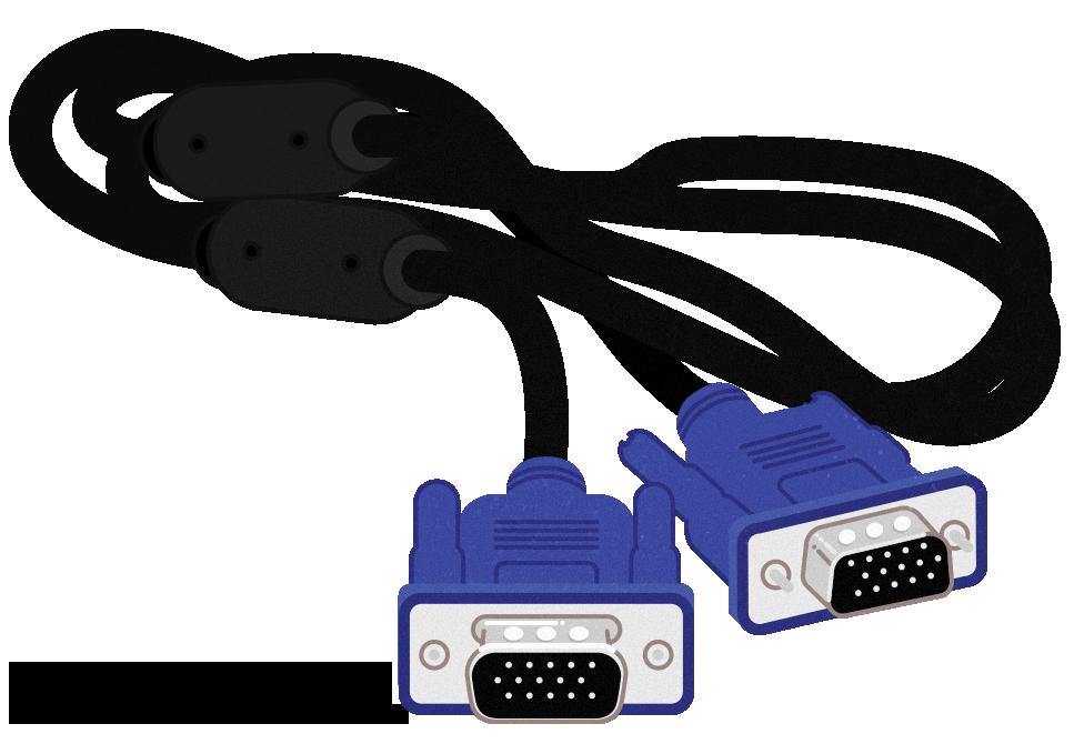 Figura 5.3: Imagem ilustrativa de um cabo padrão VGA. 2. Conecte um HUB para cada saída de vídeo adicional utilizada em qualquer porta USB do seu computador. 3.