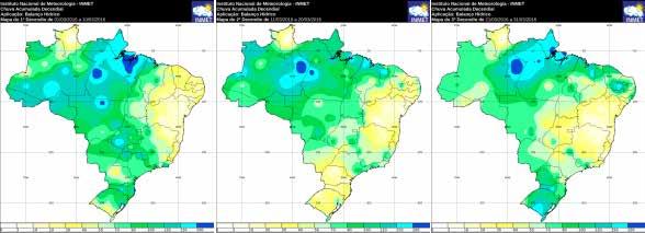 Precipitação Total Anomalia da Precipitação Anomalia da Temperatura Máxima Fonte: Inmet.