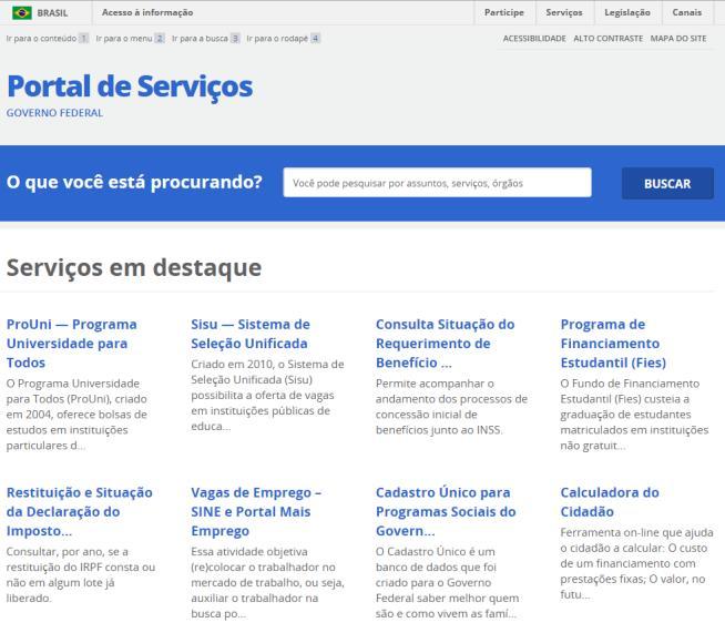 Foco no cidadão Portal de Serviços EGD em ação Centralização dos serviços em um único portal Descrição de serviços focada em direitos e deveres Padronização das informações para todos os serviços