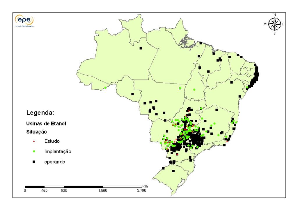 88 Figura 17. Mapa da Usinas de Etanol no Brasil.