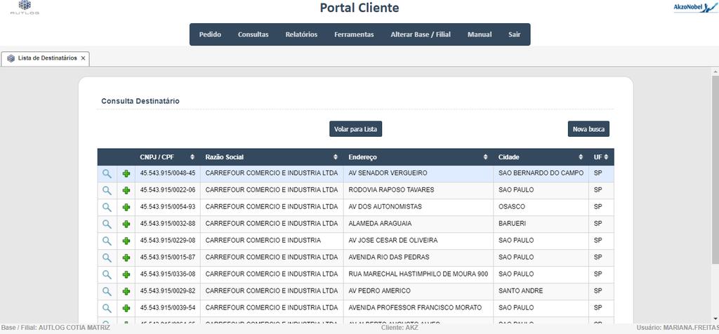 COMO CRIAR UMA LISTA DE DESTINATÁRIOS Você pode continuar adicionando destinatários dessa mesma busca, ou fazer uma NOVA