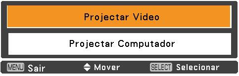 Funcionamento básico Ligar o projector 1 4 5 Faça as ligações de equipamentos periféricos (computador, videogravador, etc.) antes de ligar o projector.